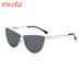 New Metal Frame Cat Eye Sunglasses Hollow Temples Riding Fashion All Match_viptrois.com