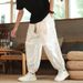Chinese-style Men's Wear, Dragon Pattern Wide-leg Pants, Thin Casual Lantern Pants, Loose And Plus-size Fat Skinny Pants K33_viptrois.com