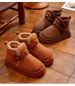 Snow Boots For Women 2025.1 New Autumn And Winter Cotton Shoes With Fleece Added_viptrois.com
