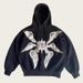 Y2K Gothic Angel Print Oversized Hoodie – Dark Aesthetic Unisex Pullover, Vintage Streetwear With 3D Embroidery_viptrois.com