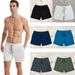 European And American Four-way Stretch Casual Loose Pure Color Short Pants For Summer Quick-drying Beachwear For Men_viptrois.com