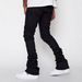 Men's Stretch Denim Stacked Pants - Patchwork Straight Leg Jeans For Streetwear & Urban Fashion_viptrois.com