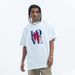 Summer Autumn 270g American Style Letter Print Loose Cotton Short Sleeve Unisex Couple Top_viptrois.com