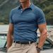 Men's Clothing Summer New Style Lapel Sports Men's Twill Polo Shirt Fashion Casual Men's Solid Color Short Sleeved T Shirt_viptrois.com
