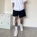 Men's Clothing Solid Color Casual Versatile Shorts Men's Ins Trendy Loose Drawstring Basketball Sports Pants_viptrois.com