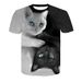 2025 Round-neck European And American T-shirt With 3D Digital Animal Pattern Printing, New Summer Fashion, Versatile And Easy To Match_viptrois.com