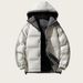 Men's Winter Warm Waterproof Hooded Puffer Jacket With Large Size Options (M-8XL) - Breathable Polyester Outerwear For Casual & Outdoor Activities_viptrois.com