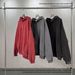 New Unisex Oversized Hoodie – Wax-Dye Distressed Fleece-Lined Pullover With Patch Pockets_viptrois.com
