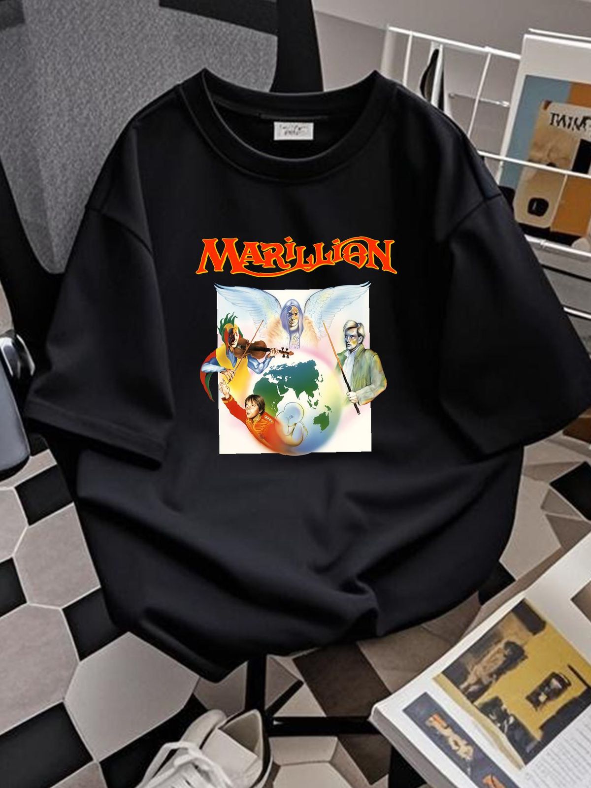 Marillion Winter Of 1987 Rock Band T-shirt, Reprinted 2 Sided Shirt TE6747 Soft Fashion Homme Slightly Stylish Summer Streetwear Stretched_viptrois.com
