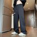 Men's Clothing American Hiphop Heavy Gray Sweatpants Men's Autumn And Winter New Trendy Brand Sports Straight Drape Casual Long Pants_viptrois.com