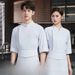 Men's Clothing Chef Work Clothes Short Sleeve Summer Thin Breathable Catering Fast Food Restaurant Hot Pot Restaurant Hotel Back Kitchen Fashionable_viptrois.com
