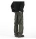 Men's Cargo Pants Workwear Vintage Style Loose Fit Straight Leg Multi-Pocket Casual Trousers For Spring Autumn (Green, Gray)_viptrois.com