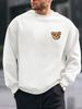 Men's Loose Casual Fashionable Classic Cartoon Bear Pattern Printed Round Neck Long Sleeved Sportswear For Autumn And Winter_viptrois.com