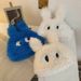 Autumn And Winter Versatile Cute Cartoon Funny Little Dog Long Plush Women's Fashionable Korean Ear Protection Hat_viptrois.com