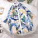 Men's Clothing Beach Vacation All Match Floral Shirt Men's Short Sleeved Ins Handsome Loose Beach Shirt Jacket_viptrois.com