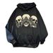 2024 New Skull Hand Blocking Face Print National Trend Treasure Boy Hoodie Versatile Cool Pullover Sweatshirt_viptrois.com
