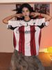 New Sports V-Neck Jersey Short Sleeve American Loose Hip-Hop Style T-Shirt For Men And Women_viptrois.com