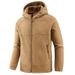 Men's Fleece Jacket With Hood - Winter Outdoor Warm Zip-Up Pullover Soft Sherpa Lining Windproof Casual Coat_viptrois.com