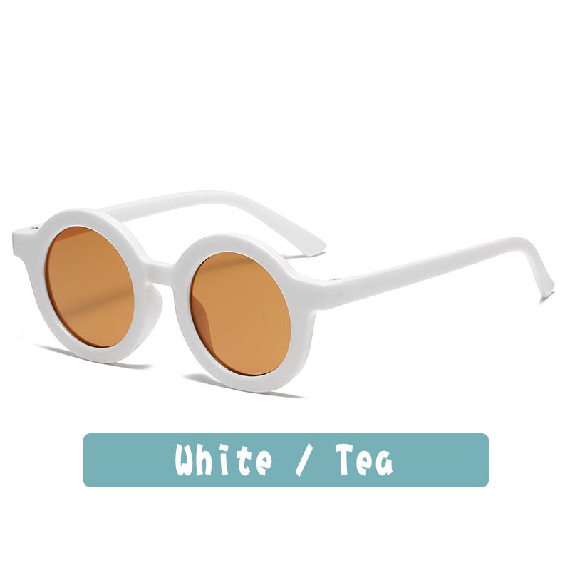 Kids'sunglasses Jelly colored round frame sunglasses for kids Cute trend sunglasses for kids sunglasses_viptrois.com