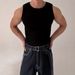 Men's Clothing Foreign Trade Summer Knitted Vertical Strip Fitness Sports Leisure Slim Vest Men's Sleeveless Wide Shoulder Vest Men_viptrois.com
