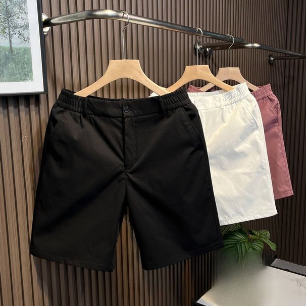 Men's Clothing High End Simple Casual Shorts Trendy Lightweight Shorts Slim Fit Pants_viptrois.com