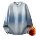 "Men's Gradient Color Pullover Sweatshirt – Trendy Round Neck Long Sleeve Top, Oversized Casual Streetwear For Teens & Young Adults_viptrois.com