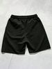 Men’s "Freedom" Vertical Print Black Shorts, Casual Drawstring Shorts For Gym & Street_viptrois.com