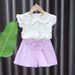 Mother & Kids Girls Summer Clothes New Style Girls Short Sleeved Suits Girls Shorts Suits Summer Children's Clothing Girls New Two Piece Suits_viptrois.com