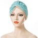 Muslim headscarf Twist Indian Hat Two-tone Patchwork Forehead Cross Fold Muslim Women's Headscarf Hat_viptrois.com