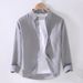 Men's Clothing Long Sleeved Linen Shirt Men's Loose Fashion Casual Cotton And Linen Shirt Jacket_viptrois.com