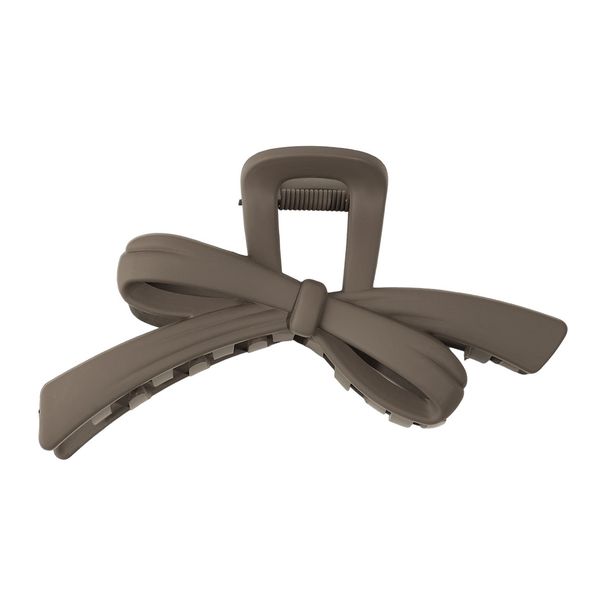 Korean Melange Color Minimalist Bowknot Hair Clip - Asymmetric Design Premium Matte Updo Shark Claw Clip_viptrois.com