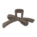 Korean Melange Color Minimalist Bowknot Hair Clip - Asymmetric Design Premium Matte Updo Shark Claw Clip_viptrois.com