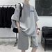 Men's Clothing Waffle Sports Casual Suit Men's Loose Summer Short Sleeved T Shirt Set With Handsome Shorts Clothes_viptrois.com