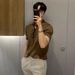 Men's Clothing Summer New Version Of Slim Men's Ice Silk Short Sleeved Polo Shirt British Light Luxury Men's Striped Knitted Lapel T Shirt_viptrois.com