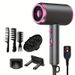 Ionic Hair Dryer with Diffuser - 2 Speeds, 3 Heat/Cool Settings for Straight & Curly Hair - Perfect for Home, - Powerful & Fast Drying_viptrois.com