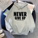 Men's Clothing Women's Winter Hooded Sweatshirt With Letter Print, Fashionable Loose Fit Fleece-Lined Pullover For Casual Wear_viptrois.com