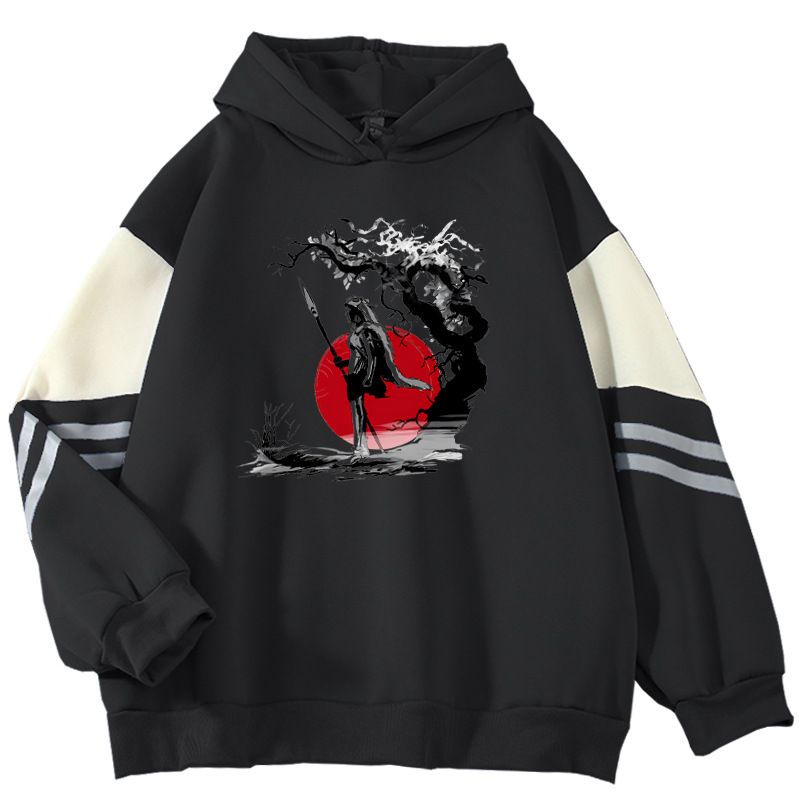 2024 Spring And Autumn New Color Block High-End Cartoon Anime Cool Internet Celebrity Long Sleeve Sweatshirt_viptrois.com