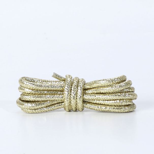 Shoe Accessories color gold round shoelaces shiny pearl white rose gold silver small white shoes sports shoes shoelace rope a pair_viptrois.com