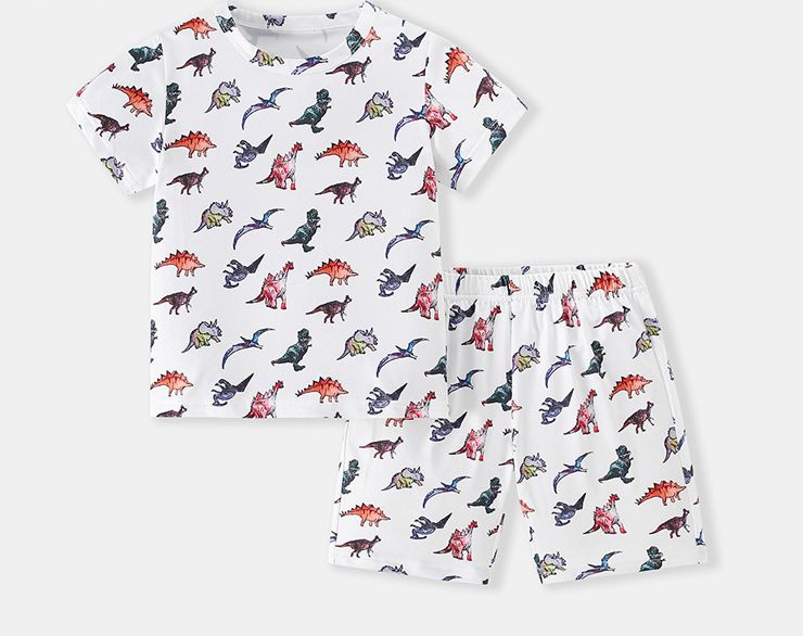 Mother & Kids Children's Short Sleeved Suits Summer Suits Boys And Girls Summer Two Piece Suits I Summer Suits Children's Suits Beach Style_viptrois.com
