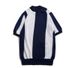Men's Slim-Fit Business Casual T-Shirt – Breathable Polyester Stripe Short Sleeve Tee (M-3XL, Black/Khaki/Navy/White/Green)_viptrois.com