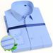 Men's Long Sleeve Business Shirt – Professional White & Striped Dress Shirt For Office, Work Uniform, Interviews_viptrois.com