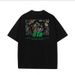 【DORAE】2026 Cotton T-shirt (Combed Cotton) Black (Paisley Pattern & Brand Founding Text Print) – Retro Street Style For Friend Gathering_viptrois.com