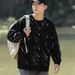 Sweater Fashion Youth Spring And Autumn New Crew Neck Trend Printed Long Sleeve Men's Casual Loose Bottom Top_viptrois.com