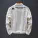 Men's Clothing new men's jacket solid color trendy denim clothing casual slim denim jacket men_viptrois.com