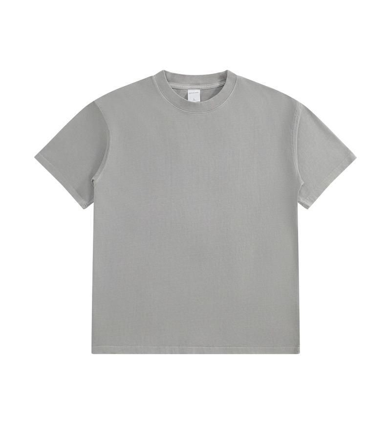 280-gram Vintage Washed And Aged Trendy Short-sleeved T-shirt For Men, Loose European Version, Pure Cotton T-shirt_viptrois.com