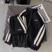 Men's Autumn Hoodie & Jogger Set – Premium Poly-Cotton Blend, Streetwear Essentials (S-3XL, Grey/White/Black/Green)_viptrois.com
