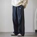 Men's Clothing Summer High Street Striped Sports Casual Trousers Men's Line Contrast Color Straight Trousers Loose Versatile Silhouette Trousers_viptrois.com