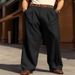 Men's Cross Border Wide Leg Pants Casual Front Pocket Straight Everyday Street Suit Pants_viptrois.com