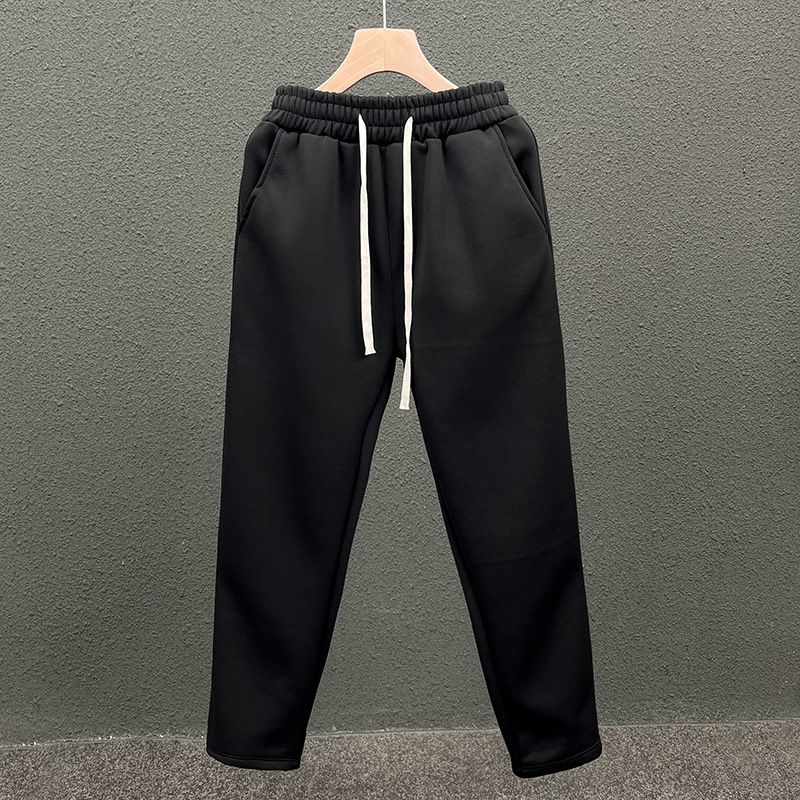 Men's Clothing Autumn New Solid Color All Match Straight Casual Pants Men's Fashionable Simple Wide Leg Sports Pants_viptrois.com