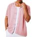 Men's Clothing Men's Casual Knitted Cardigan Summer Cool Hollow Short Sleeved Men's Shirt Solid Color Men's Tops_viptrois.com